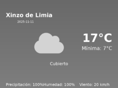 AEMET: El tiempo para Xinzo de Limia – 11 de Noviembre de 2025