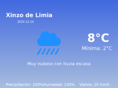 Previsión de la AEMET en Xinzo de Limia hoy 16 de Diciembre de 2025