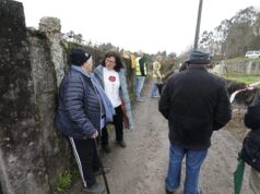 María José Abilleira supervisa las obras de mejora del acceso a la Ermida y anuncia nuevos proyectos de saneamiento en Cerponzóns